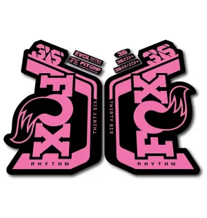 Fox 36 Rhythm Fork Stickers 2023 2024 pink