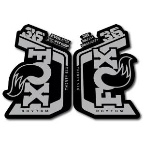 Fox 36 Rhythm Fork Stickers 2023 2024 silver