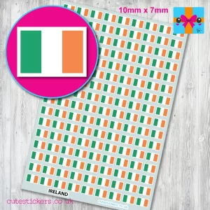 Ireland Irish flag stickers 10mm