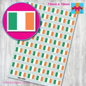 Ireland Irish flag stickers 15mm