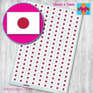 Japan Japanese flag stickers 10mm
