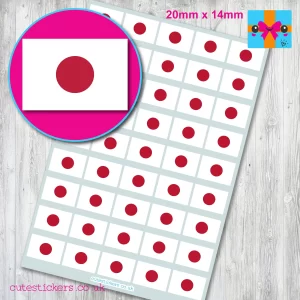 Japan Japanese flag stickers 20mm