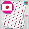 Japan Japanese flag stickers 3 sizes