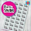 River Swim Planner Stickers