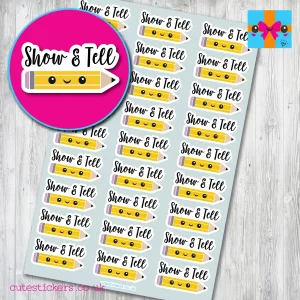 show and tell planner stickers