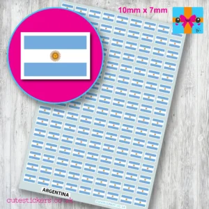 Argentina flag stickers 10mm