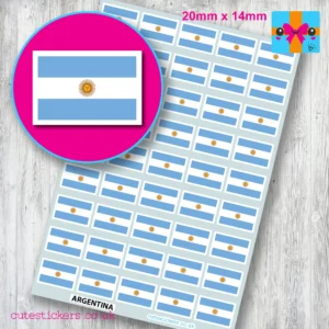 Argentina flag stickers 20mm