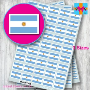 Argentina flag stickers 3 sizes