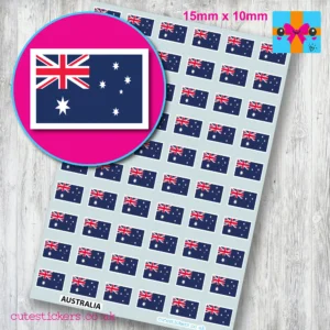 Australia Australian flag stickers 15mm