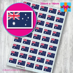 Australia Australian flag stickers 20mm