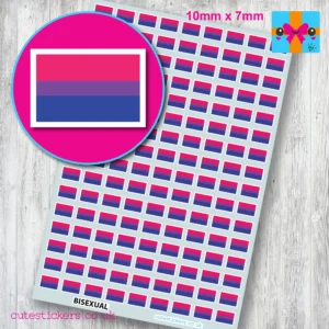 Bisexual flag stickers 10mm