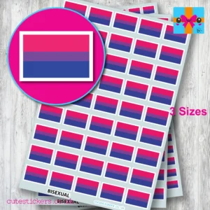 Bisexual flag stickers 3 sizes