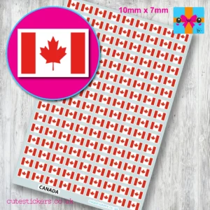 Canada flag stickers 10mm