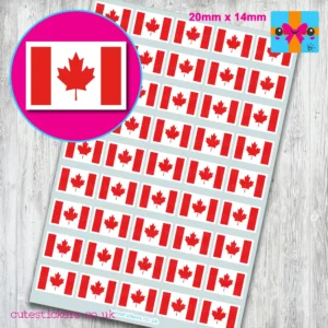 Canada flag stickers 20mm