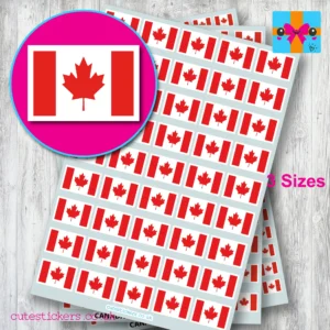 Canada flag stickers 3 sizes