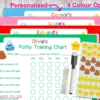 Cute Kawaii Potty Training Charts personalised
