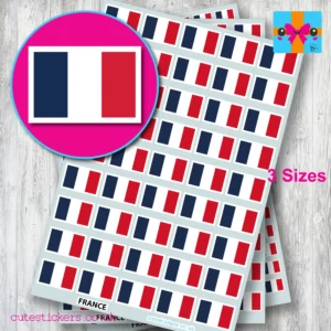 France French flag stickers 3 sizes