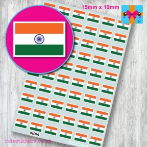 India Indian flag stickers 15mm