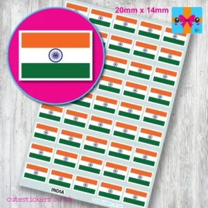 India Indian flag stickers 20mm