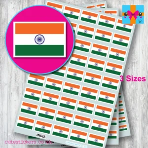 India Indian flag stickers 3 sizes
