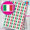 Italy Italian flag stickers 3 sizes