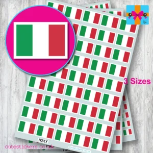 Italy Italian flag stickers 3 sizes