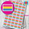 Pansexual flag stickers 3 sizes