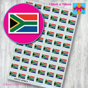 South Africa African flag stickers 15mm