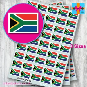 South Africa African flag stickers 3 sizes