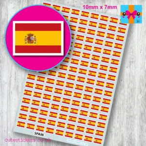 Spain Spanish flag stickers 10mm