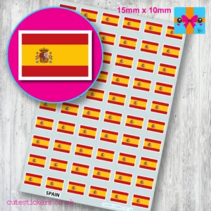 Spain Spanish flag stickers 15mm