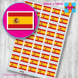 Spain Spanish flag stickers 20mm