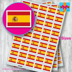 Spain Spanish flag stickers 3 sizes