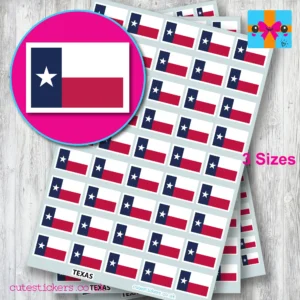 Texas Texan State flag stickers 3 sizes Lone Star