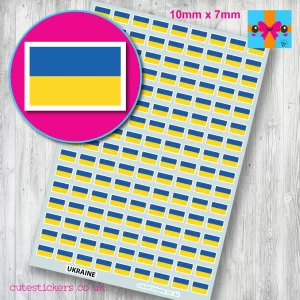 Ukraine flag stickers 10mm