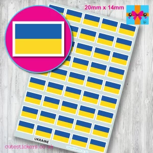 Ukraine flag stickers 20mm