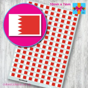 Bahrain flag stickers 10mm