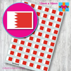 Bahrain flag stickers 15mm