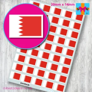 Bahrain flag stickers 20mm