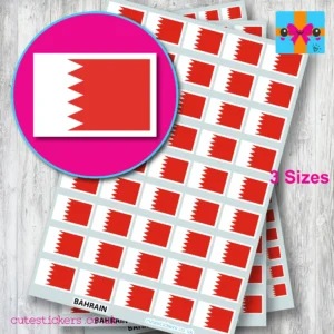Bahrain flag stickers 3 sizes