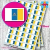 Canary Islands flag stickers 3 sizes
