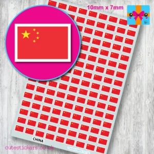 China Chinese flag stickers 10mm