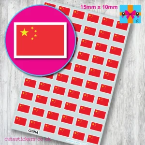China Chinese flag stickers 15mm