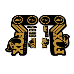 Fox Factory 40 Heritage Fork Stickers 2015 gold