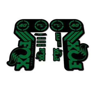 Fox Factory 40 Heritage Fork Stickers 2015 green