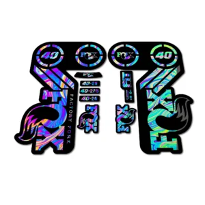Fox Factory 40 Heritage Fork Stickers 2015 oilslick