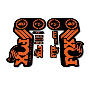 Fox Factory 40 Heritage Fork Stickers 2015 orange