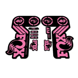 Fox Factory 40 Heritage Fork Stickers 2015 pink