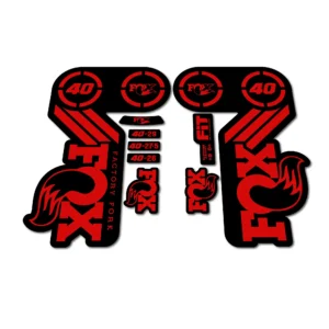 Fox Factory 40 Heritage Fork Stickers 2015 red