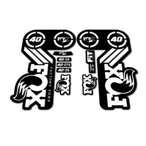 Fox Factory 40 Heritage Fork Stickers 2015 white